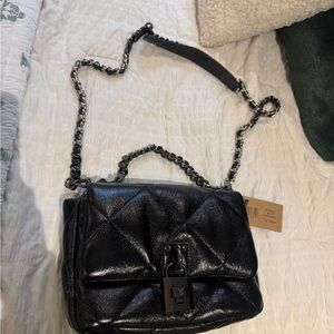 Steve Madden Black Quilted shoulder and Crossbody Bag